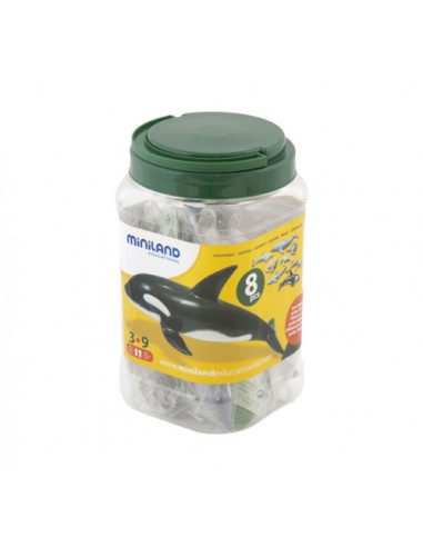 JUEGO ANIMALES MARINOS 8 FIGURAS MINILAND 27460