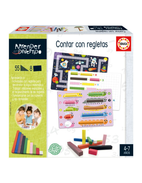 JUEGO CONTAR CON REGLETAS (COL. APRENDER ES DIVERTIDO) EDUCA BORRAS 20110