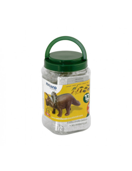 JUEGO DINOSAURIOS 12 FIGURAS MINILAND 25610