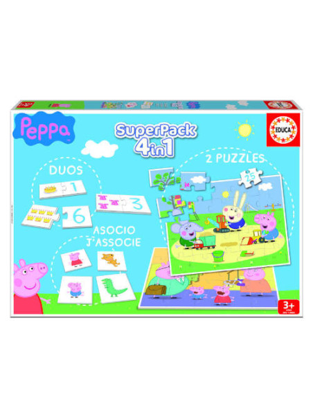 JUEGO EDUCA SUPERPACK PEPPA PIG +3 AÑOS EDUCA BORRAS 16229