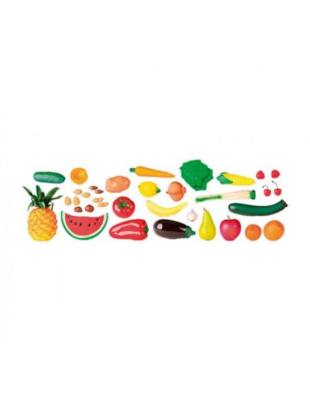 JUEGO FRUTAS HORTALIZAS Y FRUTOS SECOS 35 PIEZAS MINILAND 30811