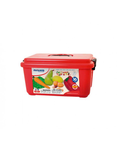 JUEGO FRUTAS HORTALIZAS Y FRUTOS SECOS 35 PIEZAS MINILAND 30811