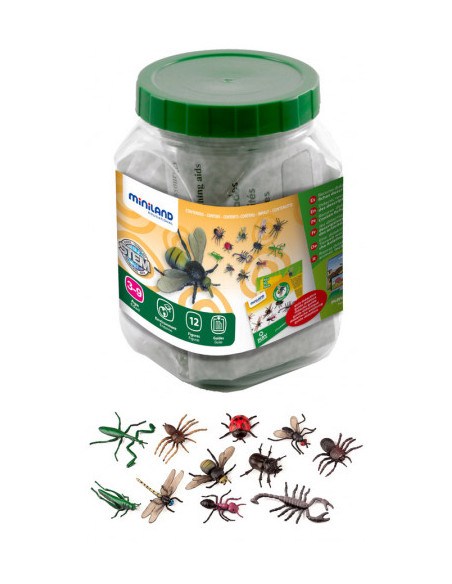JUEGO INSECTOS 12 FIGURAS MINILAND 27480