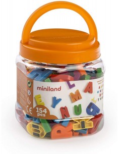 JUEGO LETRAS MAYUSCULAS MAGNETICAS BOTE DE 154 PIEZAS MINILAND 97911 2