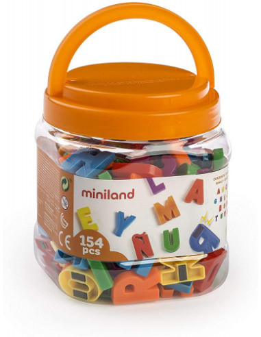 JUEGO LETRAS MAYUSCULAS MAGNETICAS BOTE DE 154...