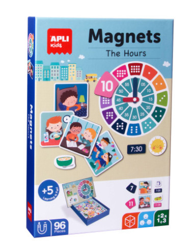 JUEGO MAGNETICO LAS HORAS 96U APLI 18573