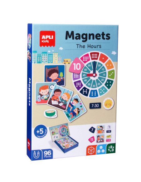 JUEGO MAGNETICO LAS HORAS 96U APLI 18573