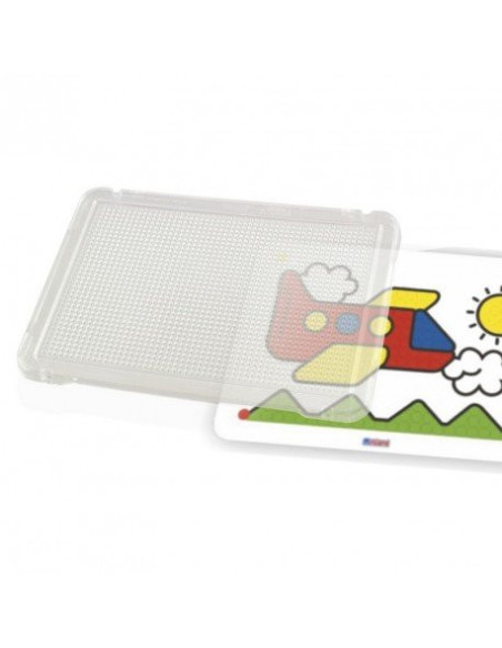 JUEGO PLACA PARA PINCHOS TRANSPARENTE 31X21 CM SET DE 6 UNIDADES MINILAND 31830