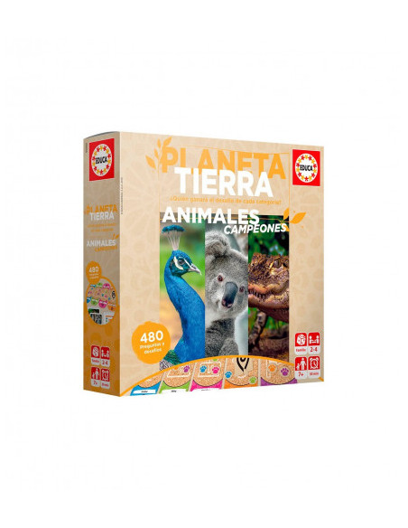 JUEGO PLANETA TIERRA - ANIMALES CAMPEONES EDUCA BORRAS 18708