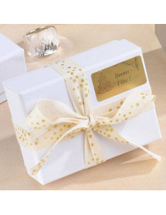 KIT 10 HOJAS ETIQUETAS SATINADAS ORO
