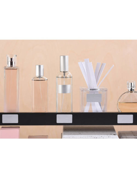 KIT 10 HOJAS ETIQUETAS SATINADAS PLATEADAS