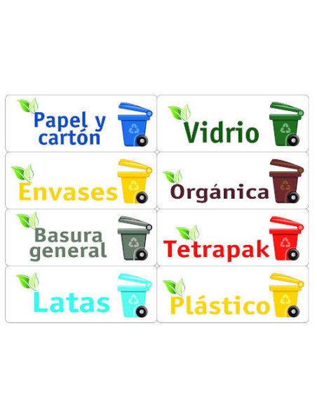 KIT 24 ETIQUETAS PARA BASURA SURTÍS