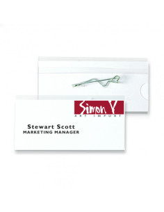 KIT DE 10 IDENTIFICADORES CON IMPERDIBLE 75X40MM INCLUYE TARJETAS TARIFOLD 11193