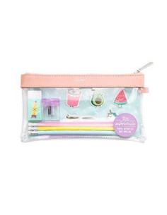 KIT DE ESTUCHE TRANSPARENTE PVC "PARA APUNTES QUE MOLAN" MR.WONDERFUL WOA09499ES