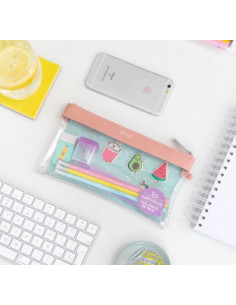 KIT DE ESTUCHE TRANSPARENTE PVC "PARA APUNTES QUE MOLAN" MR.WONDERFUL WOA09499ES 2