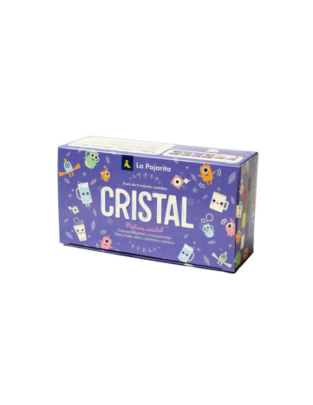 KIT PINTURA PARA CRISTAL + PINCEL 6 COLORES SURTIDOS LA PAJARITA 999994 KIT PINTURA PARA CRISTAL + PINCEL 6 COLORES SURTIDOS LA PAJARITA 999994