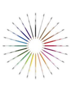 ESTUCHE 24 LAPICEROS DE COLOREAR BORRABLE EVOLUTION ILLUSION CON GOMA INCORPORADA BIC 987869