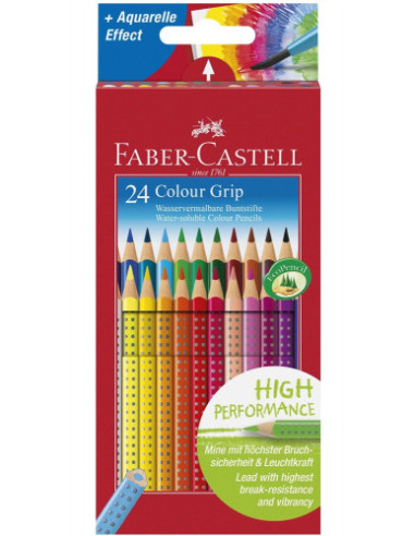 ESTUCHE 24 LAPICES COLOR GRIP FABER CASTELL 112424