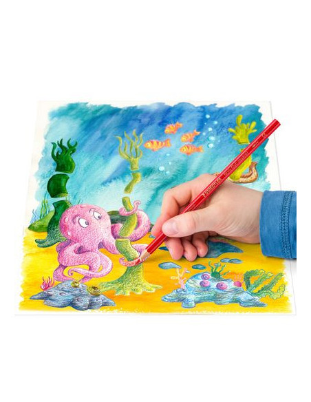 LÁPICES COLOR NORIS AQUARELL 144 10, ESTUCHE 12 PZAS STAEDTLER 144 10NC12