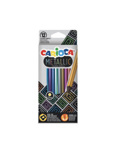 CAJA 12 LÁPICES DE COLOR METÁLICO CARIOCA  43164