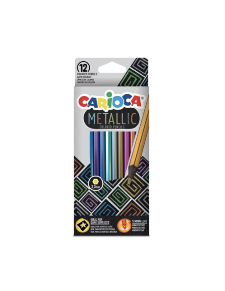 CAJA 12 LÁPICES DE COLOR METÁLICO CARIOCA  43164