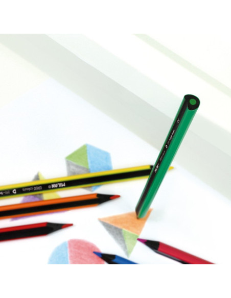 LÁPICES DE COLORES ERGO + 1 AFILALAPICES MILAN 07229110CAJA DE 10