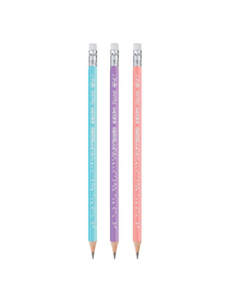 CAJA 12 LAPICES DE GRAFITO CON GOMA HB COLORES SURTIDOS MAPED 851730