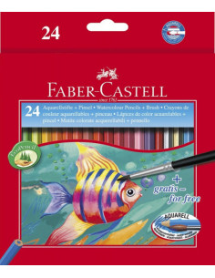 ESTUCHE 24 LÁPICES ESCOLARES ACUARELABLES HT-120224 FABER CASTELL 114425
