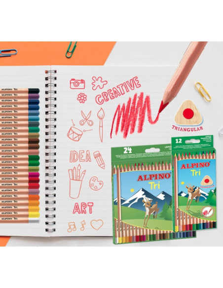 LÁPICES TRIANGULARES TRI ALPINO AL000129 ESTUCHE 24