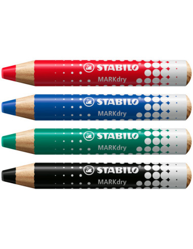 LAPIZ PARA PIZARRA BLANCA MARKDRY AZUL STABILO...