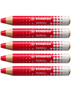 LAPIZ PARA PIZARRA BLANCA MARKDRY ROJO STABILO 648/40