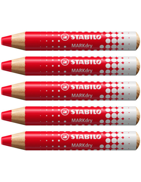 LAPIZ PARA PIZARRA BLANCA MARKDRY ROJO STABILO 648/40