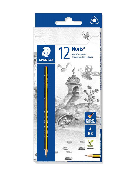 LAPIZ TRIANGULAR NORIS CLUB MINA 2MM. HB STAEDTLER 183-HB