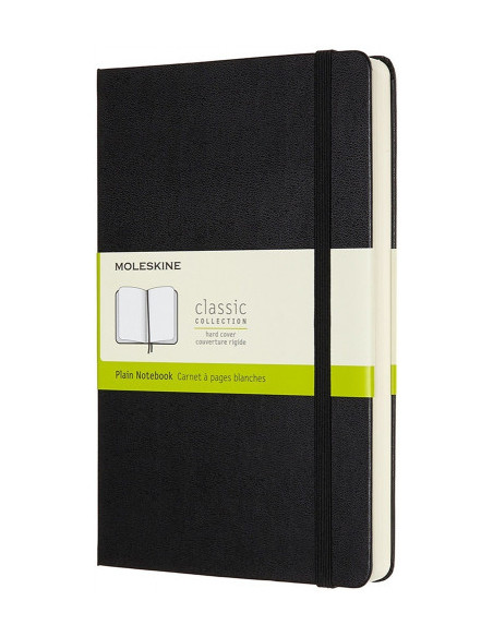 LIBRETA CLASICA MAYOR GROSOR NEGRA L (13X21CM) LISA TAPA DURA MOLESKINE QP062EXP
