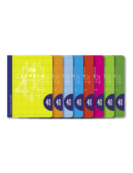 LIBRETA CUARTO 50 HOJAS RAYADO 4 MM-COLORES SURTIDOS LAMELA 06C004