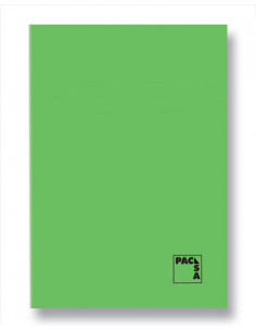 LIBRETA GOFRADA TAPA CARTULINA 70 GRS. A-4 48 HOJAS 3X3 CON MARGEN SURTIDO PACSA 20330 2