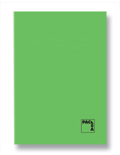LIBRETA GOFRADA TAPA CARTULINA 70 GRS. A-5+ 48 HOJAS 5X5 CON MARGEN SURTIDO PACSA 20338 2
