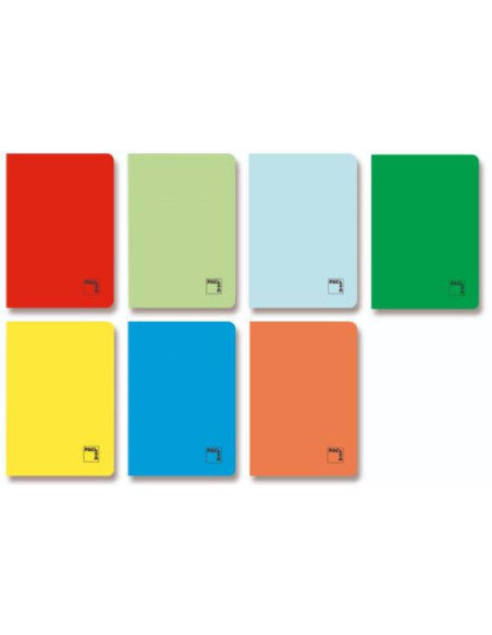 LIBRETA GOFRADA TAPA CARTULINA 70 GRS. A-5+ 48 HOJAS CUADRÍCULA 4X4 CON MARGEN SURTIDO PACSA 20070