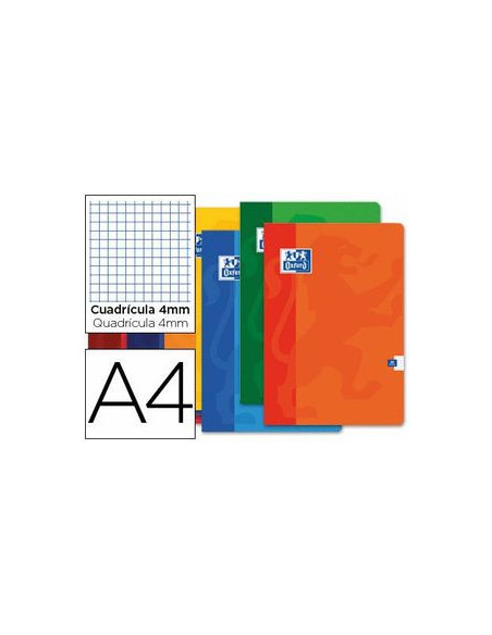 LIBRETA GRAPADA 48 HOJAS 90 GR FORMATO A4 CUADRICULA 4X4 COLORES SURTIDOS ANCOR 092752