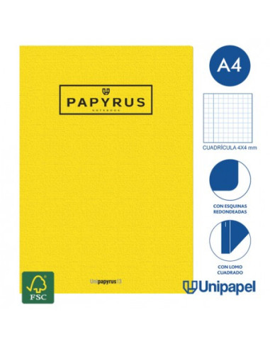 LIBRETA GRAPADA GOFRADA A4 48 HOJAS 90GR. 4X4...