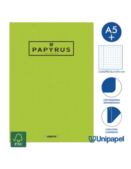 LIBRETA GRAPADA GOFRADA A5+ 48 HOJAS 90GR. 4X4 COLORES SURTIDOS PAPYRUS 88430599