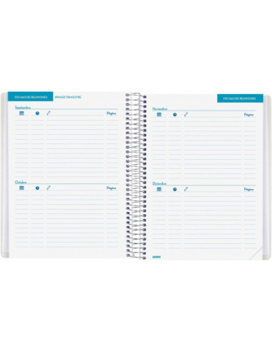 LIBRETA REUNIONES DOCENTE 1/4 ESPAÑOL...