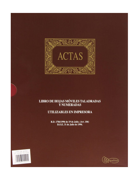 LIBRO ACTAS MOVILES A4 100HOJAS MIQUELRIUS 4102