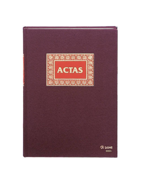 LIBRO DE ACTAS ACTAS FOLIO NATURAL 100 HOJAS NUMERADAS DOHE 09905