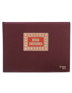 LIBRO DE REGISTROS ENTRADA CORRESPONDENCIA FOLIO APAISADO 100 HOJAS DOHE 09910
