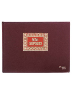 LIBRO DE REGISTROS SALIDA CORRESPONDENCIA FOLIO APAISADO 100 HOJAS DOHE 09911