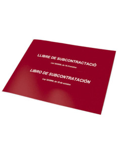 LIBRO DE SUBCONTRATACION CATALÁN/CASTELLANO A4 APAISADO 10 HOJAS NUMERADAS DOHE 09990