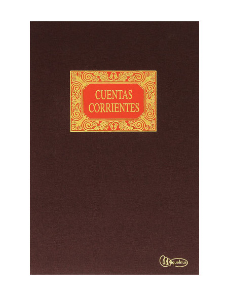 LIBRO FOLIO NATURAL 100HOJAS CUENTAS CORRIENTES MIQUELRIUS 4022