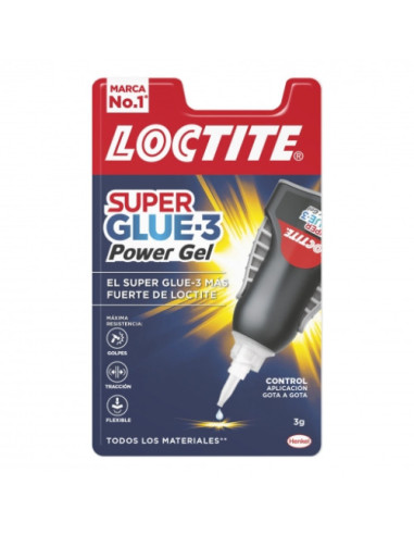 LOCTITE SUPERGLUE-3 CONTROL POWER GEL BL 3 GR LOCTITE 2641843