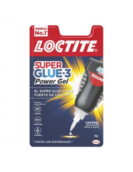 LOCTITE SUPERGLUE-3 CONTROL POWER GEL BL 3 GR LOCTITE 2641843